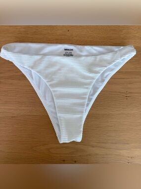 Mikoh White High-Cut Ribbed Bikini | XL